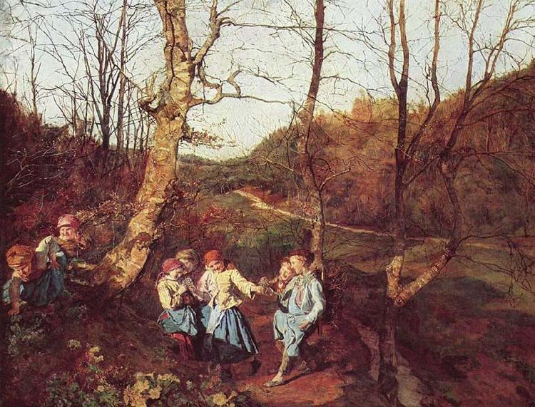 Ferdinand Georg Waldmuller Vorfruhling im Wienerwald France oil painting art